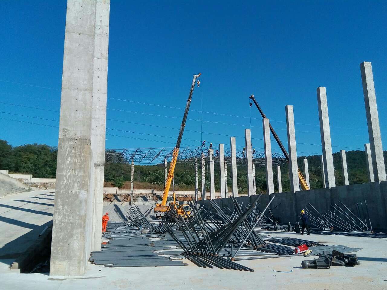 凌海威海搅拌站网架