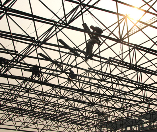 凌海厂房网架安装